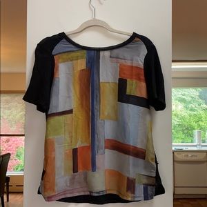 Silk Patterned and knitted Top